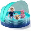 image:imageJasonwell Kiddie Baby Pool with Canopy  Foldable Infant Toddler Kids Pool with Shade Baby Beach Essentials Tent Swimming Wading Pools for Toddlers 13  Kids Dogs Ball Pit Backyard Water Play G 63Green