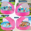 image:imageJasonwell Kiddie Baby Pool with Canopy  Foldable Infant Toddler Kids Pool with Shade Baby Beach Essentials Tent Swimming Wading Pools for Toddlers 13  Kids Dogs Ball Pit Backyard Water Play G 63Rose