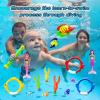image:imageJasonwell Pool Diving Toys Games  32PCS Swimming Mermaid Pool Toys with Dive Rings Gems Beach Ball Underwater Treasures Torpedo Bandits Fish Swim Toy etc Bath Water Toy Training Gifts for Kids Adult32PCS