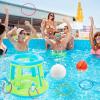 image:imageJasonwell Pool Toys Games Set  3 in 1 Pool Volleyball Net Basketball Hoop Ring Toss Game Inflatable Floats Water Floating Volleyball Swimming Pools Games Party Gift for Kids Adults BlueampYellow XLGreenblue