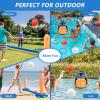 image:imageJasonwell Pool Toys Games Set  3 in 1 Pool Volleyball Net Basketball Hoop Ring Toss Game Inflatable Floats Water Floating Volleyball Swimming Pools Games Party Gift for Kids Adults BlueampYellow XLOrangeblue