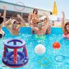 image:imageJasonwell Pool Toys Games Set  3 in 1 Pool Volleyball Net Basketball Hoop Ring Toss Game Inflatable Floats Water Floating Volleyball Swimming Pools Games Party Gift for Kids Adults BlueampYellow XLRedblue