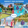 image:imageJasonwell Pool Toys Games Set  3 in 1 Pool Volleyball Net Basketball Hoop Ring Toss Game Inflatable Floats Water Floating Volleyball Swimming Pools Games Party Gift for Kids Adults BlueampYellow XLRedblue