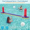 image:imageJasonwell Pool Toys Games Set  3 in 1 Pool Volleyball Net Basketball Hoop Ring Toss Game Inflatable Floats Water Floating Volleyball Swimming Pools Games Party Gift for Kids Adults BlueampYellow XLRedblue