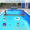 image:imageJasonwell Pool Toys Games Set  3 in 1 Pool Volleyball Net Basketball Hoop Ring Toss Game Inflatable Floats Water Floating Volleyball Swimming Pools Games Party Gift for Kids Adults BlueampYellow XLRedblue
