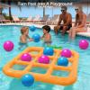 image:imageJasonwell TicTacToe Pool Toys Games  Giant Floating Tic Tac Toe Game Float with 10 Balls Pineapple Pool Game Party Toy Floats Yard Field Day Games Outdoor Beach Toys for Adults Teens Kids YellowOrange