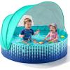 image:imageJasonwell Kiddie Baby Pool with Canopy  Foldable Infant Toddler Kids Pool with Shade Baby Beach Essentials Tent Swimming Wading Pools for Toddlers 13  Kids Dogs Ball Pit Backyard Water Play G 63Green