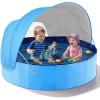 image:imageJasonwell Kiddie Baby Pool with Canopy  Foldable Infant Toddler Kids Pool with Shade Baby Beach Essentials Tent Swimming Wading Pools for Toddlers 13  Kids Dogs Ball Pit Backyard Water Play G 63Blue