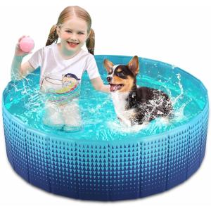 image:imageJasonwell Foldable Dog Kiddie Pool  Hard Plastic Kids Paddling Pool Toddler Baby Swimming Pools for Backyard Collapsible Whelping Box Pet Doggie Cats Wading Pools Bathtub for Puppy Large Dogs 71InGGreen