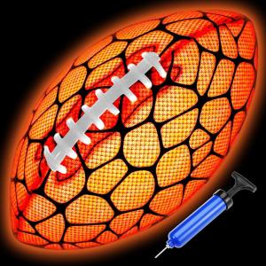 image:imageJasonwell Glow in The Dark Football  Strong Grip Light Up Football Toy Stuff Gift Outdoor Sports Ball for Boys Kids Teen Junior Youth Adult Christmas Birthday Gifts for Ages 68 812 13 Year OldOrange