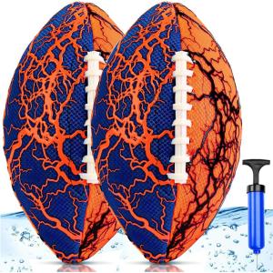image:imageJasonwell Pool Beach Water Football  2Pack Strong Grip Waterproof Football for AllWeather Play Pool Toys Beach Games Outdoor Sports Toy Christmas Birthday Gifts for Kids Boys Teens Adultsorangeorange