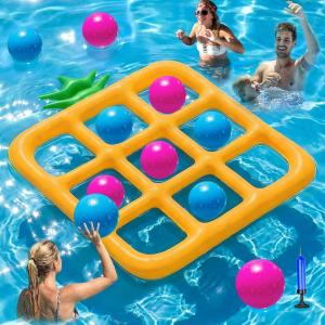 image:imageJasonwell TicTacToe Pool Toys Games  Giant Floating Tic Tac Toe Game Float with 10 Balls Pineapple Pool Game Party Toy Floats Yard Field Day Games Outdoor Beach Toys for Adults Teens Kids YellowOrange