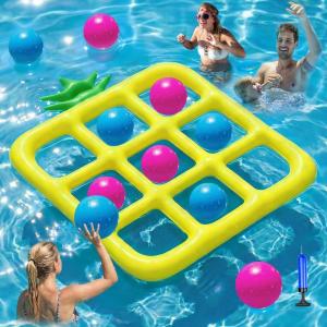 image:imageJasonwell TicTacToe Pool Toys Games  Giant Floating Tic Tac Toe Game Float with 10 Balls Pineapple Pool Game Party Toy Floats Yard Field Day Games Outdoor Beach Toys for Adults Teens Kids YellowYellow