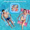 image:imageJasonwell Pool Floats Adult Games  2 Pack Fabric Inflatable Pool Floaties Water Hammock Chair w Floating Table Waterproof Playing Cards Party Game Toys Lake Lounger Raft Pool Hammock Float FloatyBlueRose