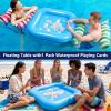 image:imageJasonwell Pool Floats Adult Games  2 Pack Fabric Inflatable Pool Floaties Water Hammock Chair w Floating Table Waterproof Playing Cards Party Game Toys Lake Lounger Raft Pool Hammock Float FloatyGreenRose