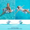 image:imageJasonwell Pool Floats Adult Games  2 Pack Fabric Inflatable Pool Floaties Water Hammock Chair w Floating Table Waterproof Playing Cards Party Game Toys Lake Lounger Raft Pool Hammock Float FloatyBlueGreen