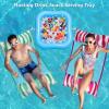 image:imageJasonwell Pool Floats Adult Games  2 Pack Fabric Inflatable Pool Floaties Water Hammock Chair w Floating Table Waterproof Playing Cards Party Game Toys Lake Lounger Raft Pool Hammock Float FloatyGreenRose