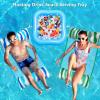 image:imageJasonwell Pool Floats Adult Games  2 Pack Fabric Inflatable Pool Floaties Water Hammock Chair w Floating Table Waterproof Playing Cards Party Game Toys Lake Lounger Raft Pool Hammock Float FloatyBlueGreen