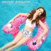 image:imageJasonwell Inflatable Pool Float Chair  Pool Floaties Floating Pool Chair Lounge Floats for Swimming Pool Water Chair Pool Lounger with Cup Holder Pool Toy Party Floaty Adults LeafB XLXLarge