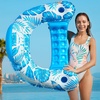 image:imageJasonwell Inflatable Pool Float Chair  Pool Floaties Floating Pool Chair Lounge Floats for Swimming Pool Water Chair Pool Lounger with Cup Holder Pool Toy Party Floaty Adults LeafB XLXLarge