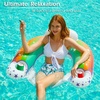 image:imageJasonwell Inflatable Pool Float Chair  Pool Floaties Floating Pool Chair Lounge Floats for Swimming Pool Water Chair Pool Lounger with Cup Holder Pool Toy Party Floaty Adults LeafB XLLarge