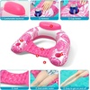 image:imageJasonwell Inflatable Pool Float Chair  Pool Floaties Floating Pool Chair Lounge Floats for Swimming Pool Water Chair Pool Lounger with Cup Holder Pool Toy Party Floaty Adults LeafB XLXLarge