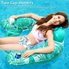 image:imageJasonwell Inflatable Pool Float Chair  Pool Floaties Floating Pool Chair Lounge Floats for Swimming Pool Water Chair Pool Lounger with Cup Holder Pool Toy Party Floaty Adults LeafB XLXLarge