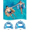 image:imageJasonwell Inflatable Pool Float Chair  Pool Floaties Floating Pool Chair Lounge Floats for Swimming Pool Water Chair Pool Lounger with Cup Holder Pool Toy Party Floaty Adults LeafB XLLarge