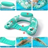 image:imageJasonwell Inflatable Pool Float Chair  Pool Floaties Floating Pool Chair Lounge Floats for Swimming Pool Water Chair Pool Lounger with Cup Holder Pool Toy Party Floaty Adults LeafB XLLarge