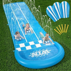 image:imageJasonwell Slip and Water Slide  20Ft Heavy Duty Lawn Slip Waterslide for Kids Adults with Splash Sprinkler N 3 Bodyboards Backyard Summer Outside Outdoor Water Play Toys Race3LanesRace3Lanes