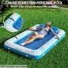 image:imageInflatable Tanning Pool Lounger Float  Jasonwell 4 in 1 Sun Tan Tub Sunbathing Pool Lounge Raft Floatie Toys Water Filled Tanning Bed Mat Pad for Adult Blow Up Kiddie Pools Kids Ball Pit MGXXLBlue