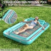 image:imageInflatable Tanning Pool Lounger Float  Jasonwell 4 in 1 Sun Tan Tub Sunbathing Pool Lounge Raft Floatie Toys Water Filled Tanning Bed Mat Pad for Adult Blow Up Kiddie Pools Kids Ball Pit MGXXLMint Green