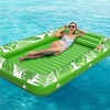 image:imageInflatable Tanning Pool Lounger Float  Jasonwell 4 in 1 Sun Tan Tub Sunbathing Pool Lounge Raft Floatie Toys Water Filled Tanning Bed Mat Pad for Adult Blow Up Kiddie Pools Kids Ball Pit MGXXLGreen