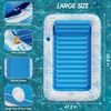 image:imageInflatable Tanning Pool Lounger Float  Jasonwell 4 in 1 Sun Tan Tub Sunbathing Pool Lounge Raft Floatie Toys Water Filled Tanning Bed Mat Pad for Adult Blow Up Kiddie Pools Kids Ball Pit MGXXLBlue