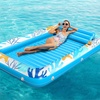 image:imageInflatable Tanning Pool Lounger Float  Jasonwell 4 in 1 Sun Tan Tub Sunbathing Pool Lounge Raft Floatie Toys Water Filled Tanning Bed Mat Pad for Adult Blow Up Kiddie Pools Kids Ball Pit MGXXLOcean Aqua