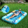 image:imageInflatable Tanning Pool Lounger Float  Jasonwell 4 in 1 Sun Tan Tub Sunbathing Pool Lounge Raft Floatie Toys Water Filled Tanning Bed Mat Pad for Adult Blow Up Kiddie Pools Kids Ball Pit MGXXLOcean Aqua