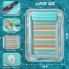 image:imageInflatable Tanning Pool Lounger Float  Jasonwell 4 in 1 Sun Tan Tub Sunbathing Pool Lounge Raft Floatie Toys Water Filled Tanning Bed Mat Pad for Adult Blow Up Kiddie Pools Kids Ball Pit MGXXLMint Green