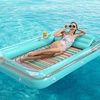 image:imageInflatable Tanning Pool Lounger Float  Jasonwell 4 in 1 Sun Tan Tub Sunbathing Pool Lounge Raft Floatie Toys Water Filled Tanning Bed Mat Pad for Adult Blow Up Kiddie Pools Kids Ball Pit MGXXLMint Green