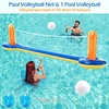 image:imageJasonwell Pool Toys Games Set  3 in 1 Pool Volleyball Net Basketball Hoop Ring Toss Game Inflatable Floats Water Floating Volleyball Swimming Pools Games Party Gift for Kids Adults GreenampBlue LOrangeblue