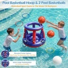 image:imageJasonwell Pool Toys Games Set  3 in 1 Pool Volleyball Net Basketball Hoop Ring Toss Game Inflatable Floats Water Floating Volleyball Swimming Pools Games Party Gift for Kids Adults GreenampBlue LRedblue