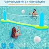 image:imageJasonwell Pool Toys Games Set  3 in 1 Pool Volleyball Net Basketball Hoop Ring Toss Game Inflatable Floats Water Floating Volleyball Swimming Pools Games Party Gift for Kids Adults GreenampBlue LGreenblue