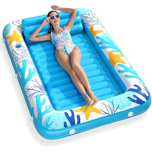 image:imageInflatable Tanning Pool Lounger Float  Jasonwell 4 in 1 Sun Tan Tub Sunbathing Pool Lounge Raft Floatie Toys Water Filled Tanning Bed Mat Pad for Adult Blow Up Kiddie Pools Kids Ball Pit MGXXLOcean Aqua
